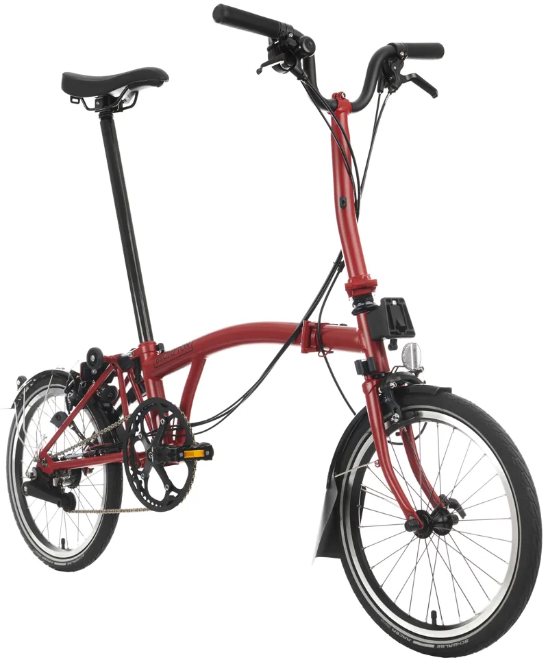 Brompton C Line Explore Folding Bike 2023 in House Red-1